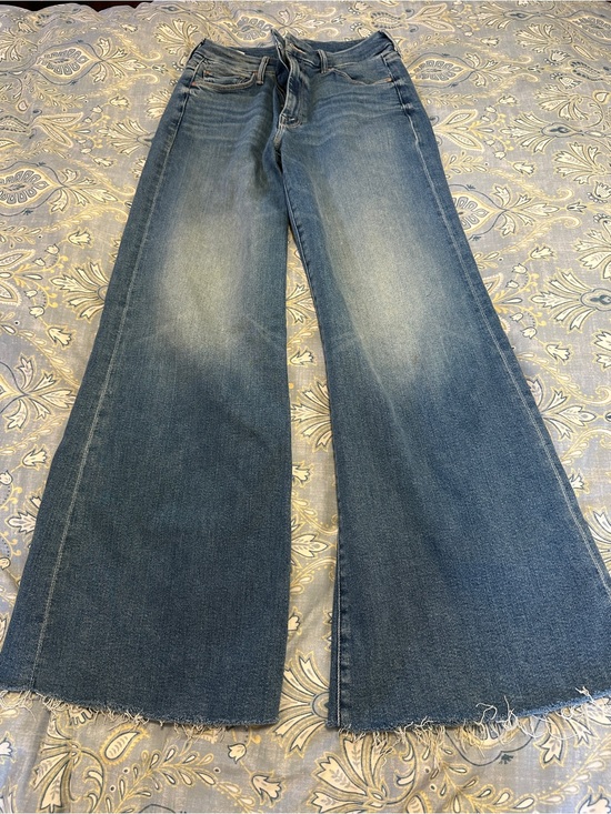 MOTHER Denim - MOTHER Dark Blue Wide-Leg Flare Jeans